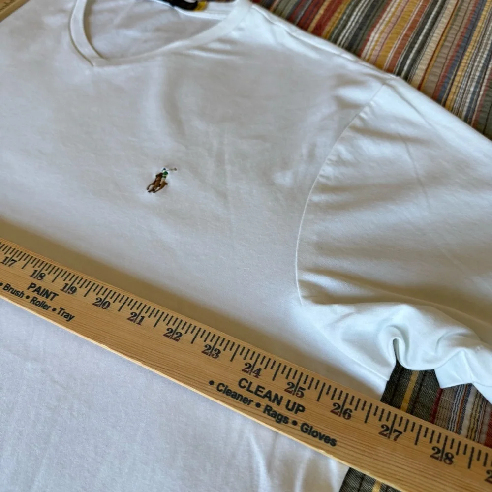 White Polo by Ralph Lauren Men's V-neck Short Sleeve T-shirt 2XLT NEW! - Picture 8 of 12